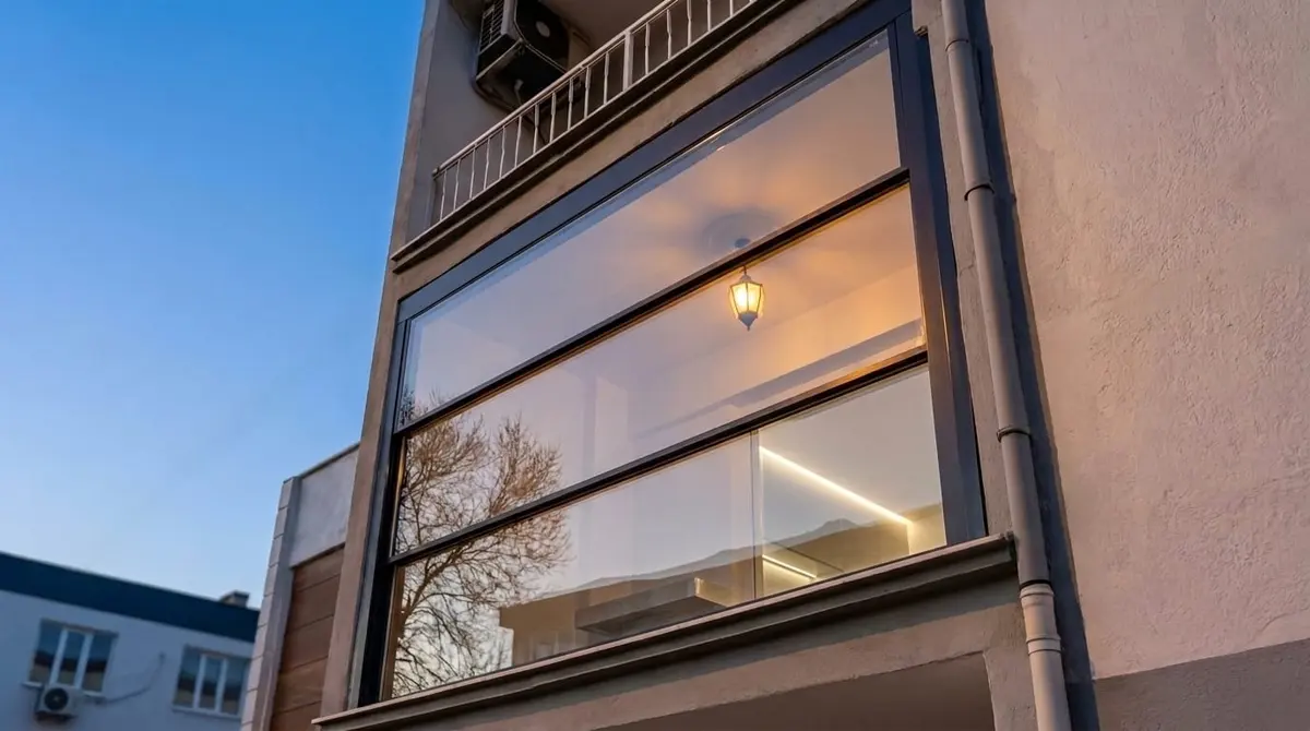 Giyotin Cam Sistemleri · Motorlu giyotin cam balkon